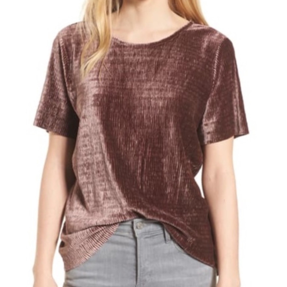 Fourteenth Place Crushed Velvet Top
